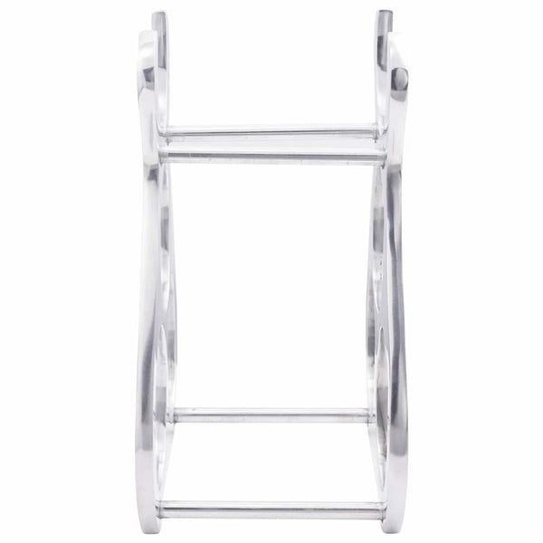 Silbernes Weinregal aus Aluminium