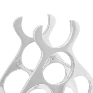 Silbernes Weinregal aus Aluminium