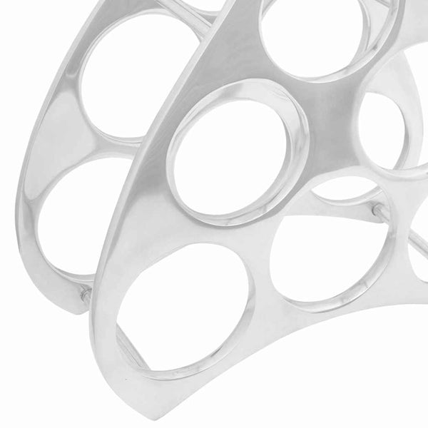 Silbernes Weinregal aus Aluminium