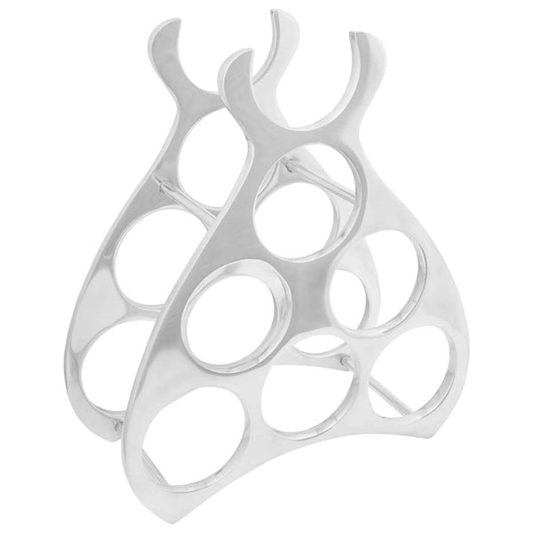 Silbernes Weinregal aus Aluminium