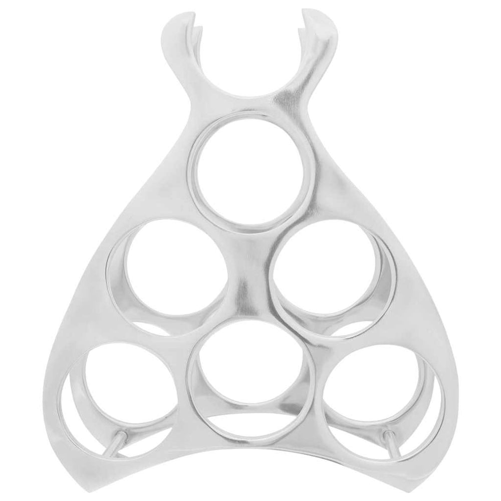 Silbernes Weinregal aus Aluminium