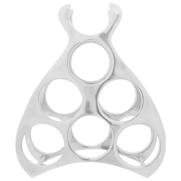 Silbernes Weinregal aus Aluminium