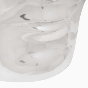 Silberner Aluminium Hocker