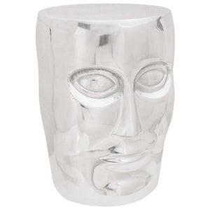 Silberner Aluminium Hocker