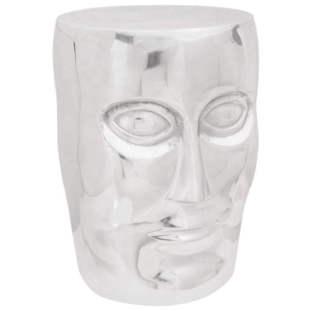Silberner Aluminium Hocker