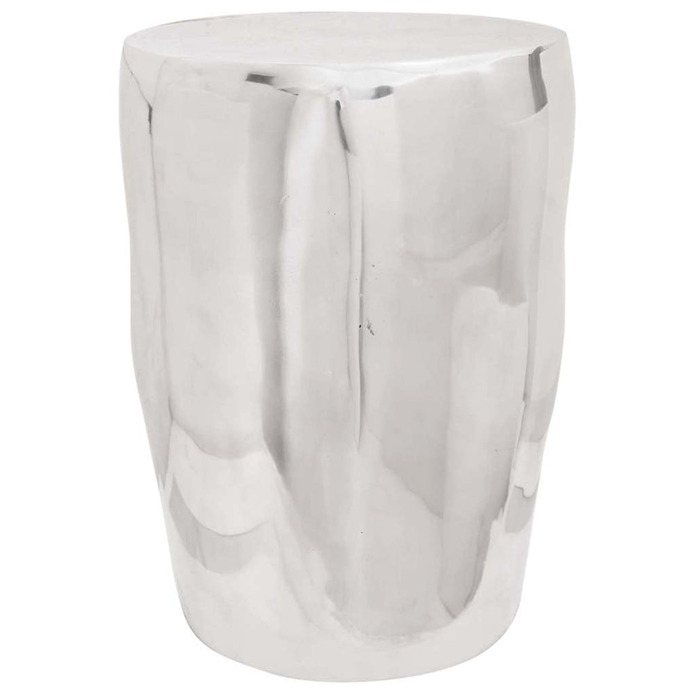 Silberner Aluminium Hocker