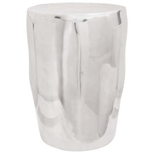 Silberner Aluminium Hocker
