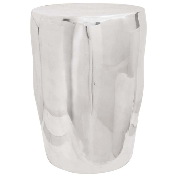 Silberner Aluminium Hocker