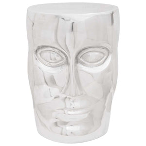 Silberner Aluminium Hocker