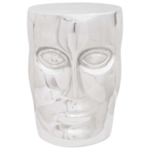 Silberner Aluminium Hocker
