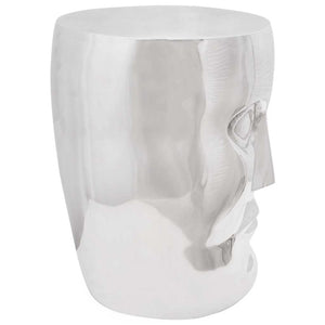 Silberner Aluminium Hocker