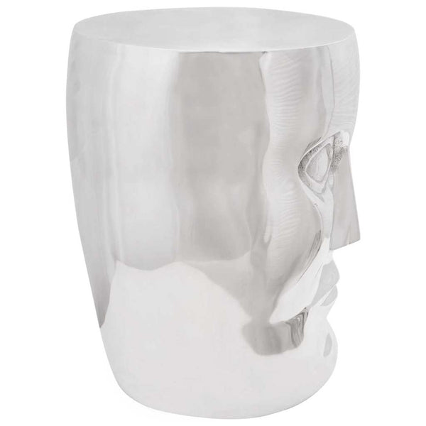 Silberner Aluminium Hocker