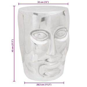 Silberner Aluminium Hocker