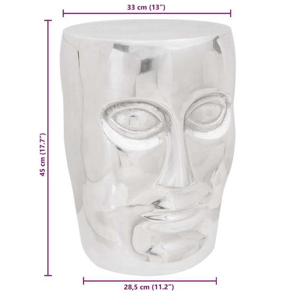 Silberner Aluminium Hocker