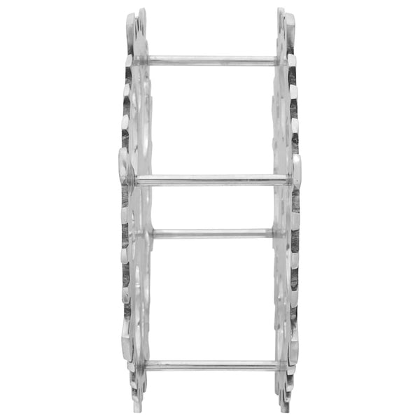 Silbernes Weinregal aus Aluminium