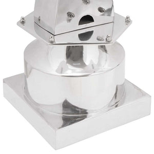 Silberne Aluminium Skulptur, 110 cm