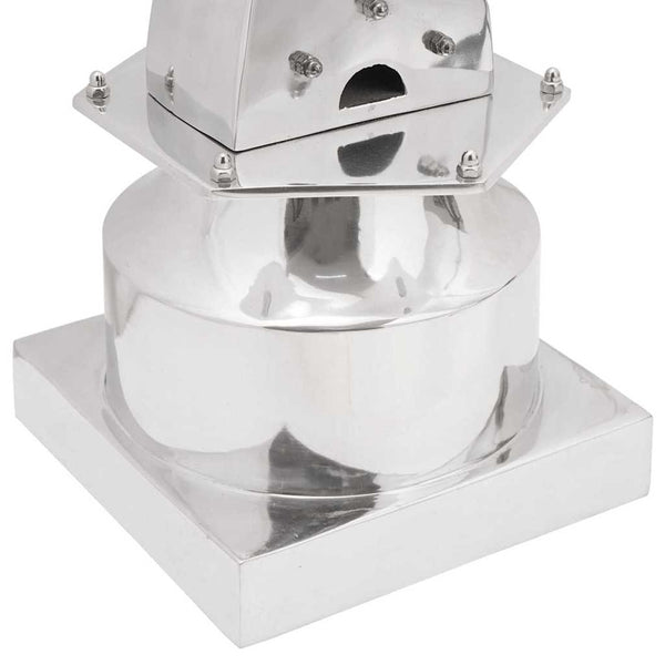 Silberne Aluminium Skulptur, 110 cm