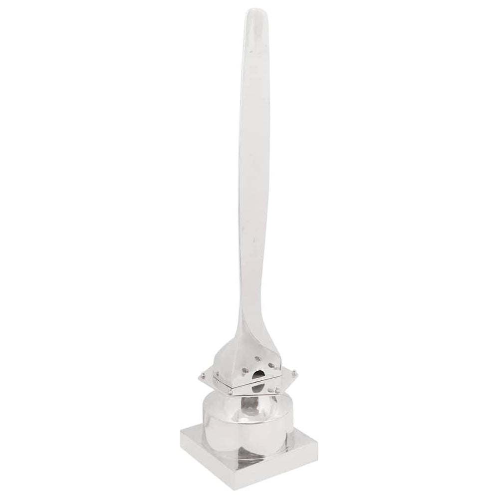 Silberne Aluminium Skulptur, 110 cm