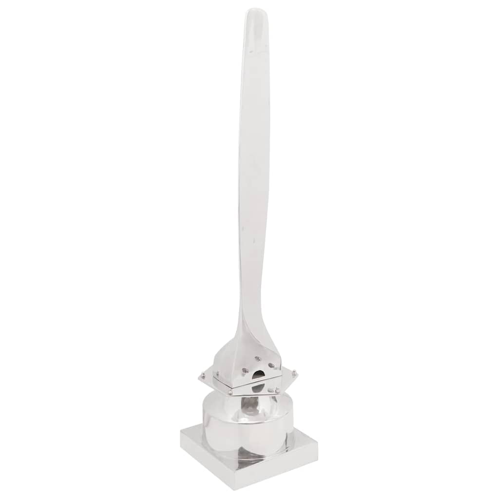 Silberne Aluminium Skulptur, 110 cm