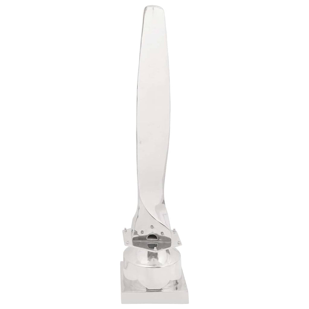 Silberne Aluminium Skulptur, 110 cm