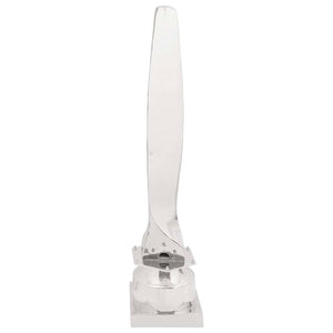 Silberne Aluminium Skulptur, 110 cm