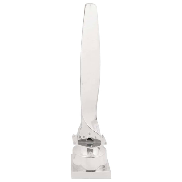 Silberne Aluminium Skulptur, 110 cm