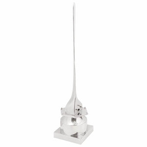Silberne Aluminium Skulptur, 110 cm