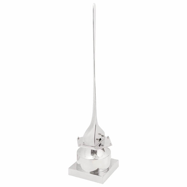 Silberne Aluminium Skulptur, 110 cm