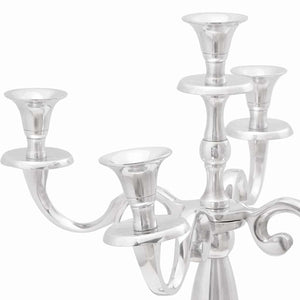 Silberner Kerzenhalter aus Aluminium 60cm