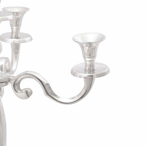 Silberner Kerzenhalter aus Aluminium 60cm