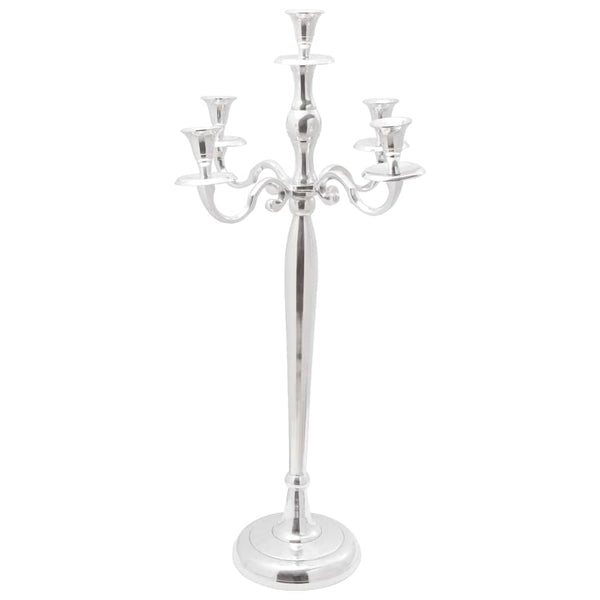Silberner Kerzenhalter Aluminium 79,5cm
