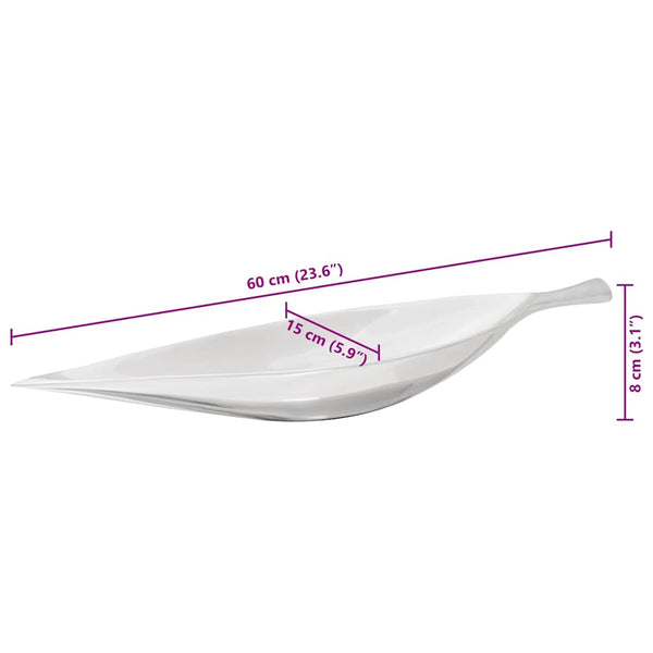Silberner Obstkorb aus Aluminium, 60 cm