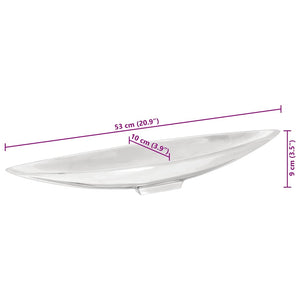 Silberner Obstkorb aus Aluminium, 53 cm