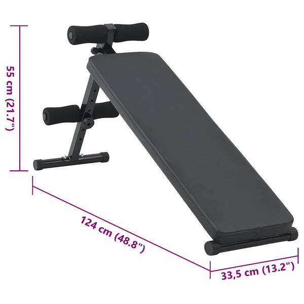 Sit-Up Bank Schwarz, Verstellbar
