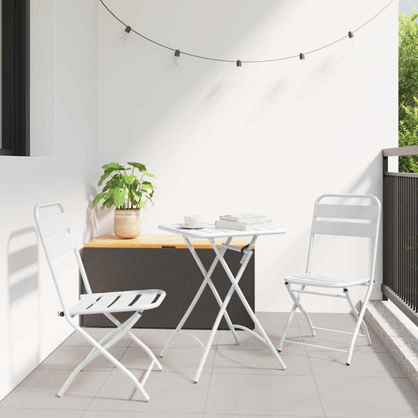 Gartenklappstuhl 2er Set Weiß