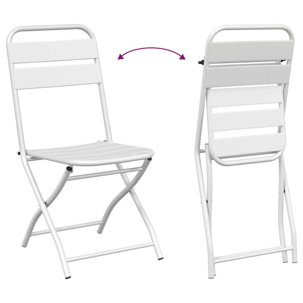 Gartenklappstuhl 2er Set Weiß