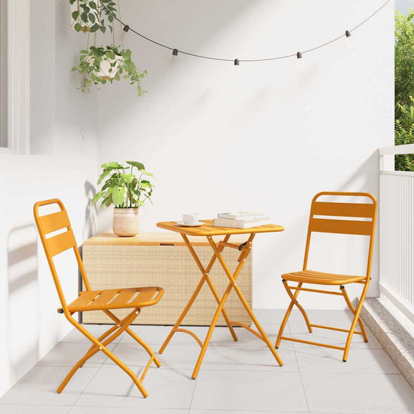 Gartenklappstuhl 2er Set Senfgelb