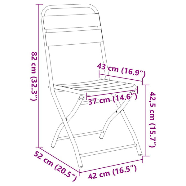 Gartenklappstuhl 2er Set Senfgelb