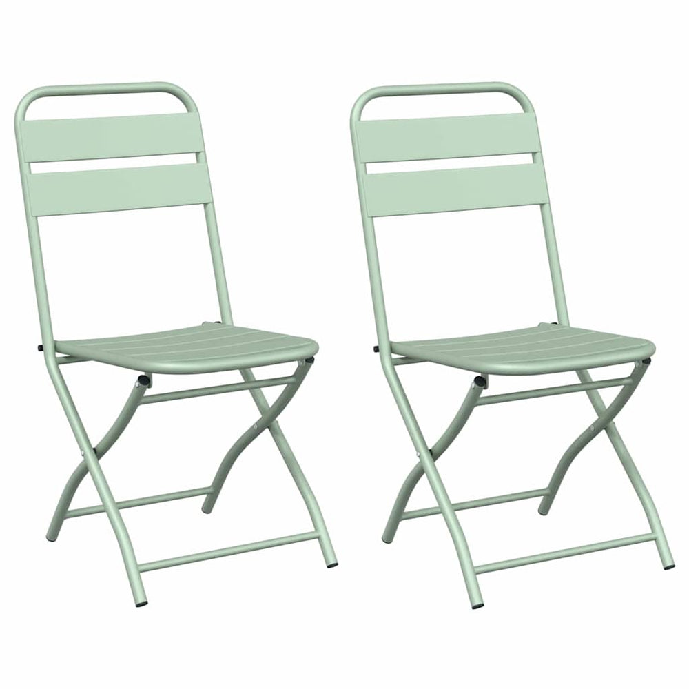 vidaXL Chaise de jardin pliante 2 pcs Vert menthe clair 42 x 52 x 82 cm
