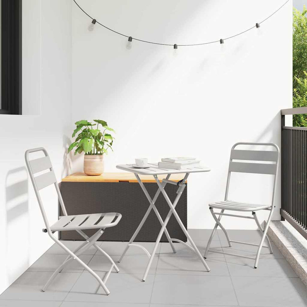 Garten Klappstühle Beige, 2er Set