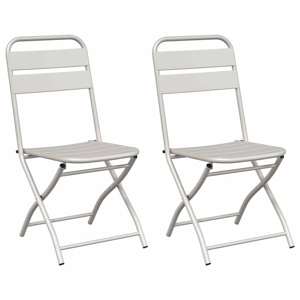 Garten Klappstühle Beige, 2er Set