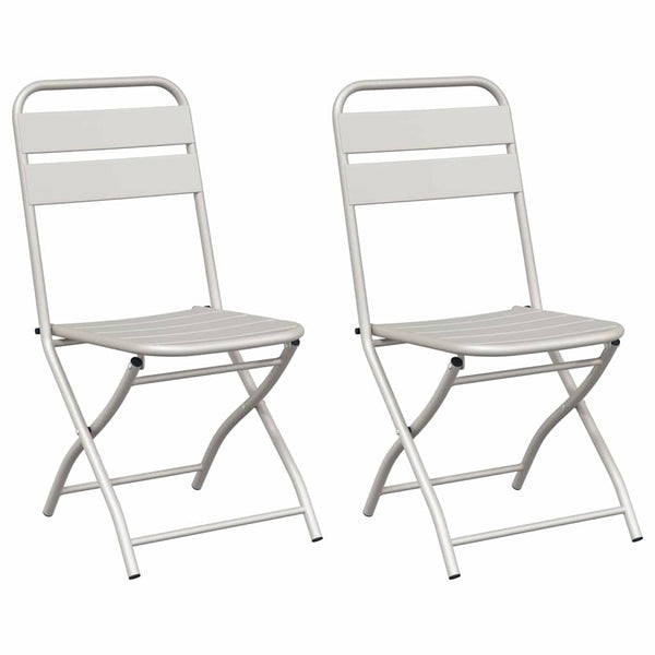 Garten Klappstühle Beige, 2er Set