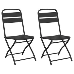 Garten Klappstühle 2er Set Anthrazit