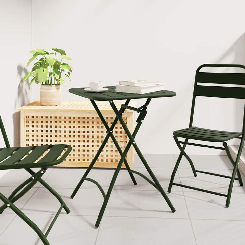 Dunkelgrüner Bistrotisch 55x55 cm