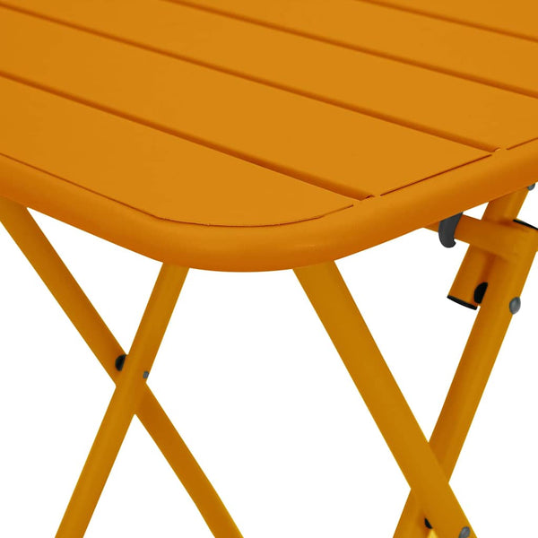 Senfgelber Bistrotisch, 55cm Quadratisch