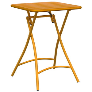 Senfgelber Bistrotisch, 55cm Quadratisch