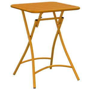 Senfgelber Bistrotisch, 55cm Quadratisch