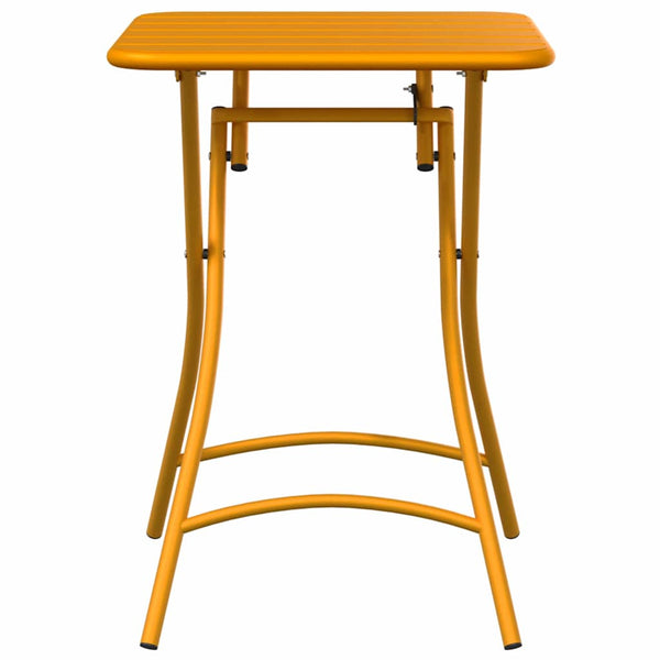 Senfgelber Bistrotisch, 55cm Quadratisch