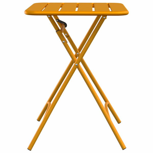 Senfgelber Bistrotisch, 55cm Quadratisch