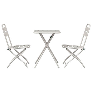 Bistrogarnitur 3-teilig Beige Stahl